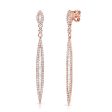 14k Gold 0.70Ct (61) Baguette diamond, 0.60Ct (180) Round Diamond Earring, available in White, Rose and Yellow Gold Cheap