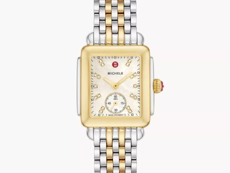 Michele Deco Mid Two-Tone Diamond Dial Watch Sale