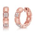 14k Gold 0.18Ct Diamond Huggie Earring with 16 Diamonds, available in White, Rose and Yellow Gold Hot on Sale