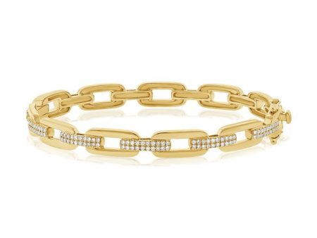 14k Gold 0.50Ct Diamond Open Link Bracelet with 50 Diamonds, available in White, Rose and Yellow Gold Online Sale