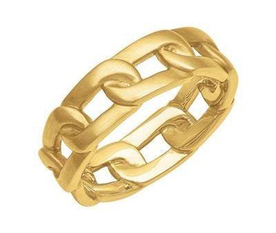 14k Yellow Gold Horizontal Link Band Size 10.0 Online now