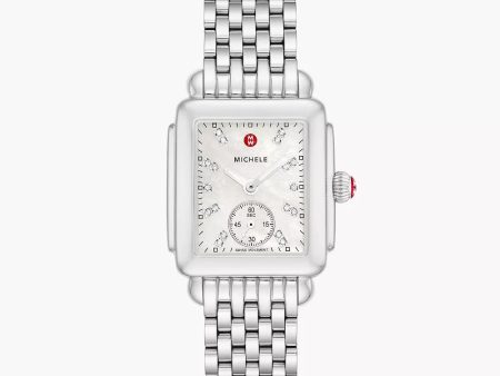 Michele Deco Mid Stainless Diamond Dial Watch Sale