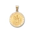 14k Yellow Gold Saint Christopher Medal Charm Discount