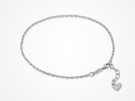 Sterling Silver Rhodium Plated 9 Inch Anklet Supply