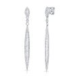 14k Gold 0.70Ct (61) Baguette diamond, 0.60Ct (180) Round Diamond Earring, available in White, Rose and Yellow Gold Cheap