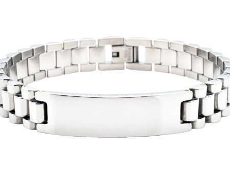 Men s Engravable Stainless Steel ID Bracelet Online