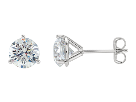 14k White Gold 1.09Ct FG VS Lab Grown Diamond Stud Earring on Sale