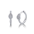 14k Gold 0.11Ct Diamond Earring with Pear Shape and Hoop, Available in White, Rose and Yellow Gold Online Sale