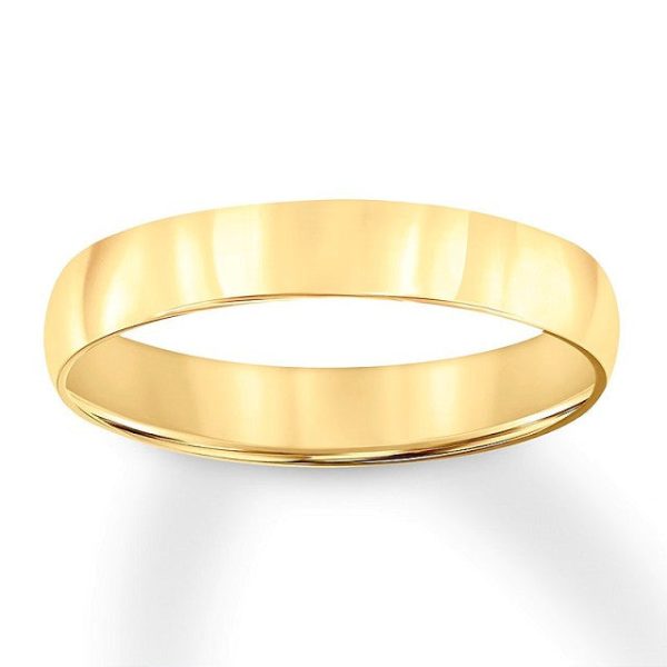 14k Yellow Gold 4.0mm Wide, Size 5.5 Highly Polished Band Online now