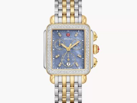 Michele Deco Two-Tone 18K Gold-Plated 0.65Ct Diamond Watch Online now