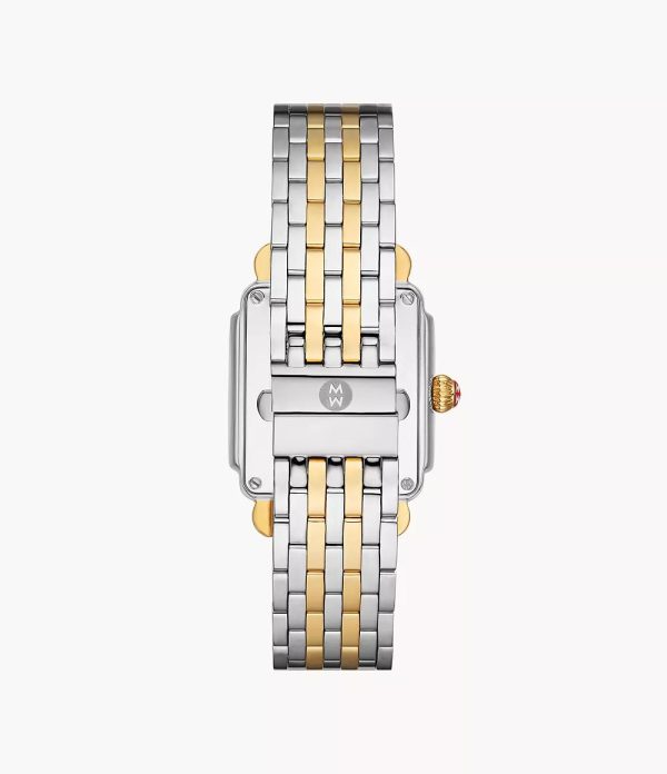 Michele Deco Mid Two-Tone 18K Gold-Plated 0.49Ct Diamond Watch For Cheap