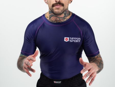 Rash Guard - Nippon Sport -  Classic  - Lyhythihainen - Purppura Online now