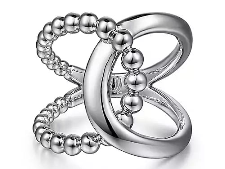 Gabriel Sterling Silver Bujukan Interlocking Ring, Size 6.5 For Sale