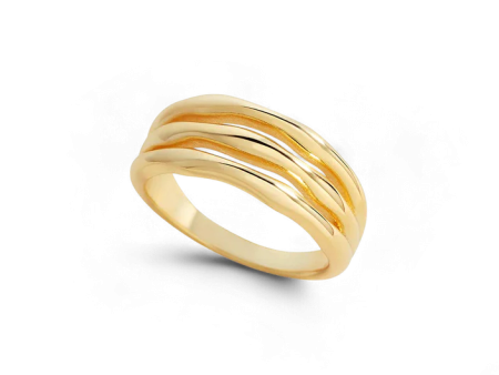 Gold Vermeil Triple Ring For Sale