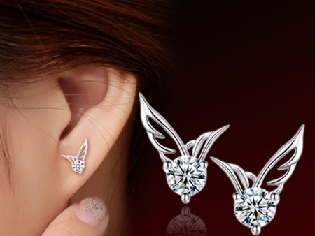 Angel Wings Silver Plated Earrings Cheap