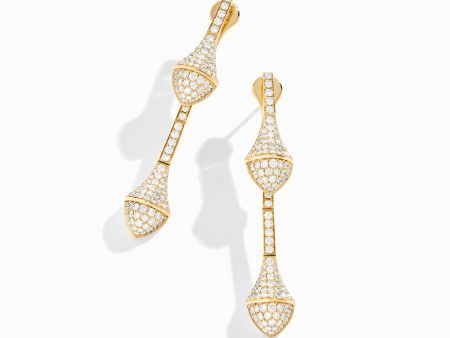 Cleo Full Diamond Drop Earrings Supply