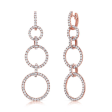 14k Gold 5.30Ct Diamond Six Interlocking Circle Earring, available in White, Rose and Yellow Gold Cheap