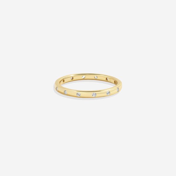 Bezel-Set Tiny Stacking Ring Online