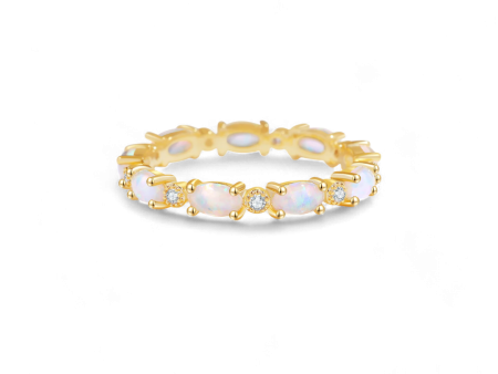 Fire Opal Eternity Band Hot on Sale