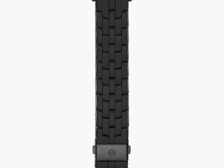 Michele 38 40 41mm and 42 44 45 49mm Black Silicone-Wrapped Bracelet Band for Apple Watch Discount