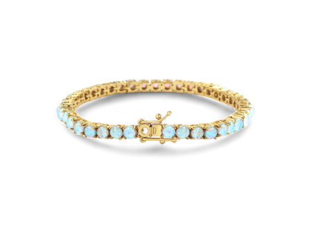 Blue Opal Tennis Bracelet Cheap