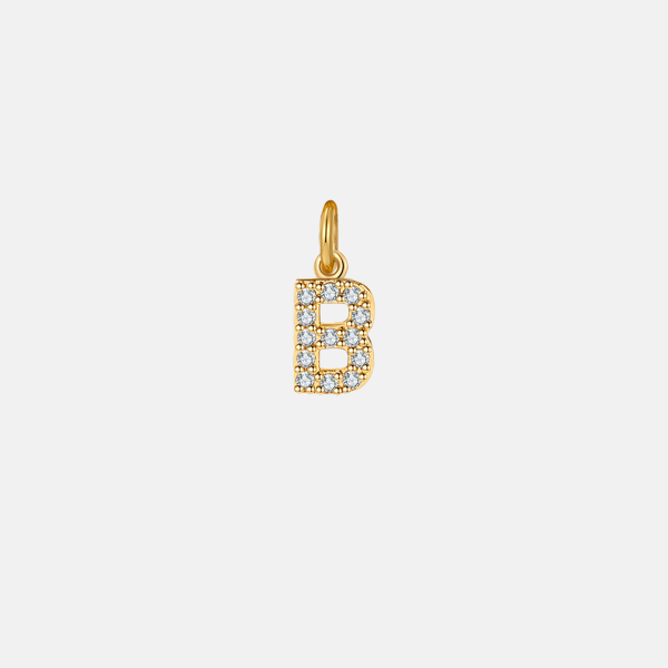 Dainty Pave Initial Charm For Sale