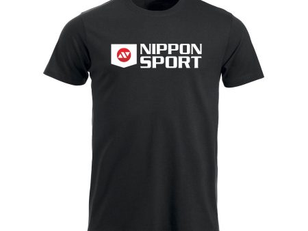 T-Paita - Nippon Sport -  New Classic  - Musta on Sale