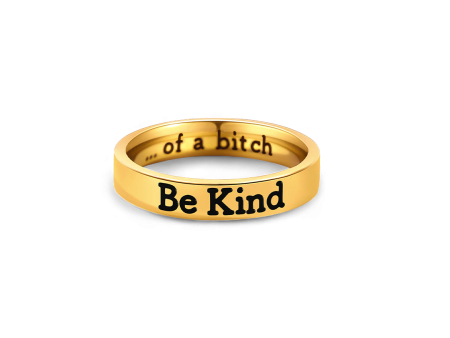 Be Kind Mantra Ring For Discount