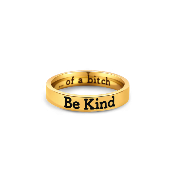 Be Kind Mantra Ring For Discount