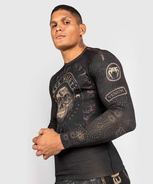 Rashguard - Venum -  Santa Muerte Dark Side  - Pitkähihainen - Musta Ruskea Supply