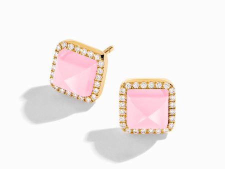 Cleo Diamond Stud Pyramid Earrings Discount