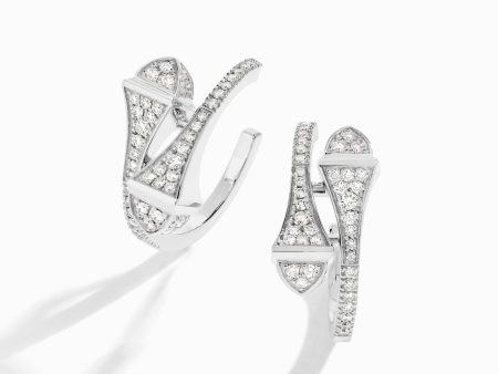 Cleo Full Diamond Open Hoop Earrings Online now