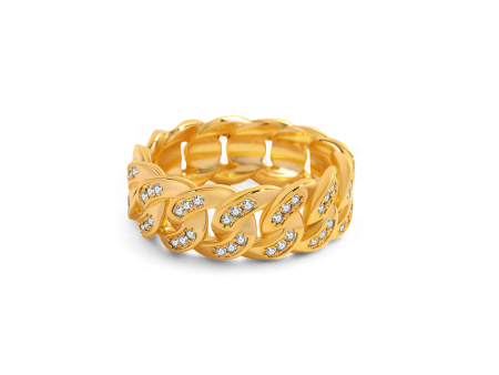 Pavé Chain Ring Hot on Sale