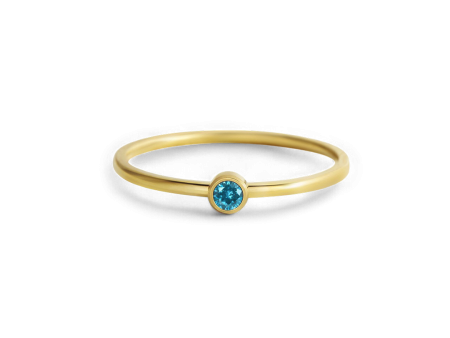 Minimalist Birthstone Stacking Band | Bezel Set Ring Hot on Sale