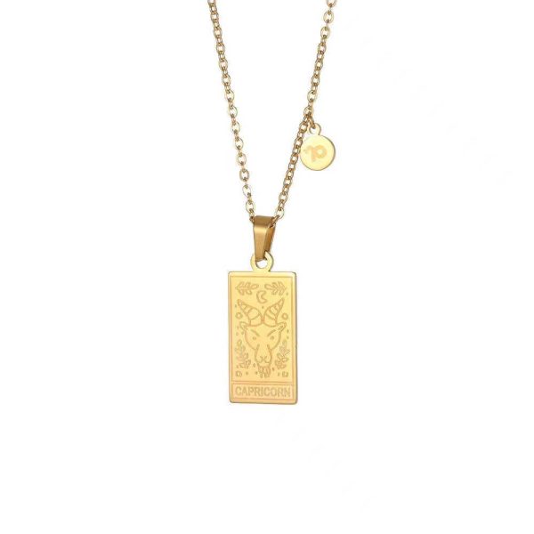 Zodiac Card Necklace Online Hot Sale