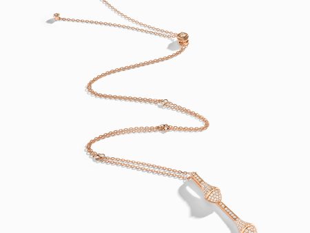 Cleo Long Chain Full Diamond Drop Pendant Necklace Sale