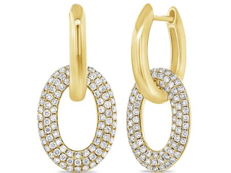 14k Gold 1.22 Ct Diamond Drop Earring, Available in White, Rose and Yellow Gold Fashion