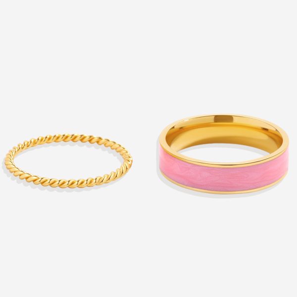 Blush Ring Stack Fashion