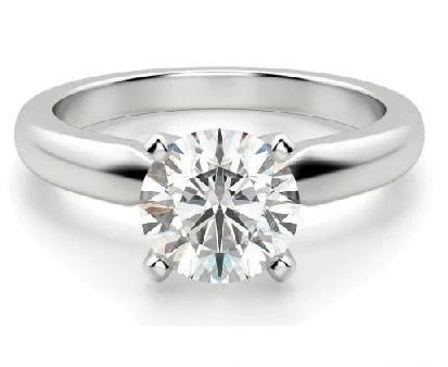 14k White Gold 1.36Ct E VVS2 Lab Grown Diamond Ring For Sale