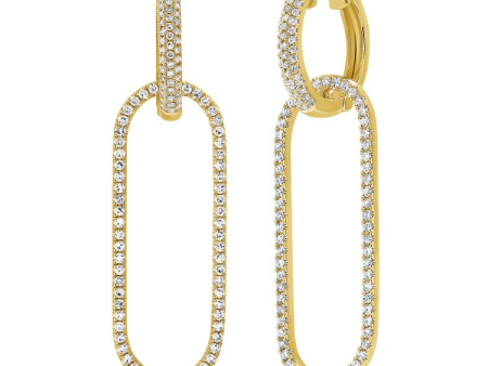 14k Gold 0.94Ct Diamond Dangle Drop Earring, available in White, Rose and Yellow Gold Online now