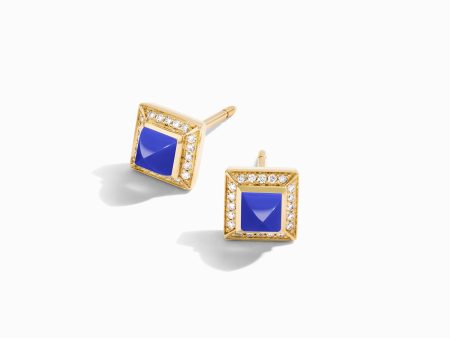 Cleo Lotus Pavé Stud Earrings Fashion