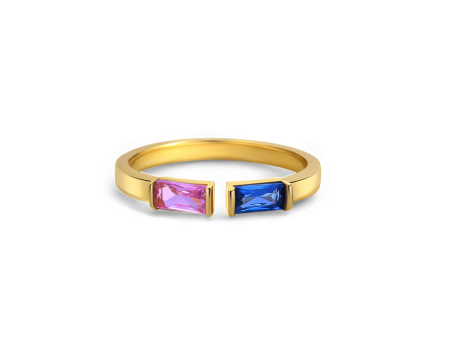 Adjustable Double Birthstone Band Ring Supply