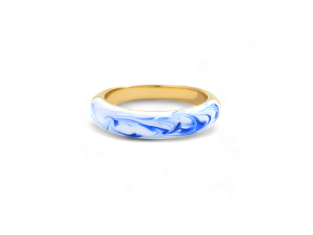 Blue Porcelain Dome Ring For Discount