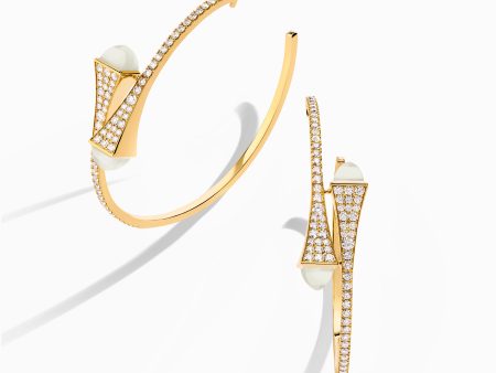 Cleo Diamond Large Hoop Earrings Hot on Sale