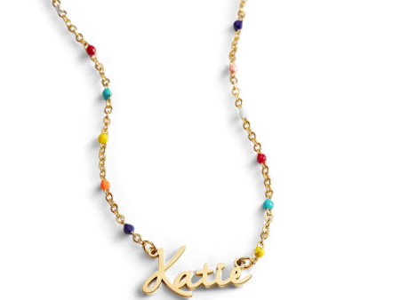 Colorful Beaded Fairy Name Necklace Discount