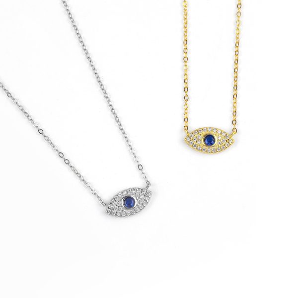 Evil Eye Charm Necklace on Sale