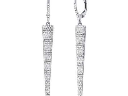 14k Gold 1.15Ct Diamond Dangle Earring, available in White, Rose and Yellow Gold Discount