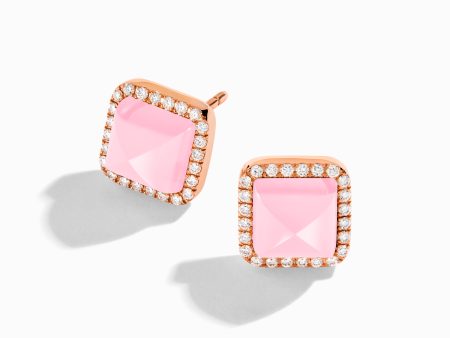 Cleo Diamond Stud Pyramid Earrings Online Hot Sale