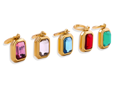 Baguette Birthstone Charm Fashion