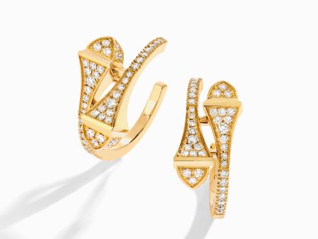 Cleo Full Diamond Open Hoop Earrings Online Sale